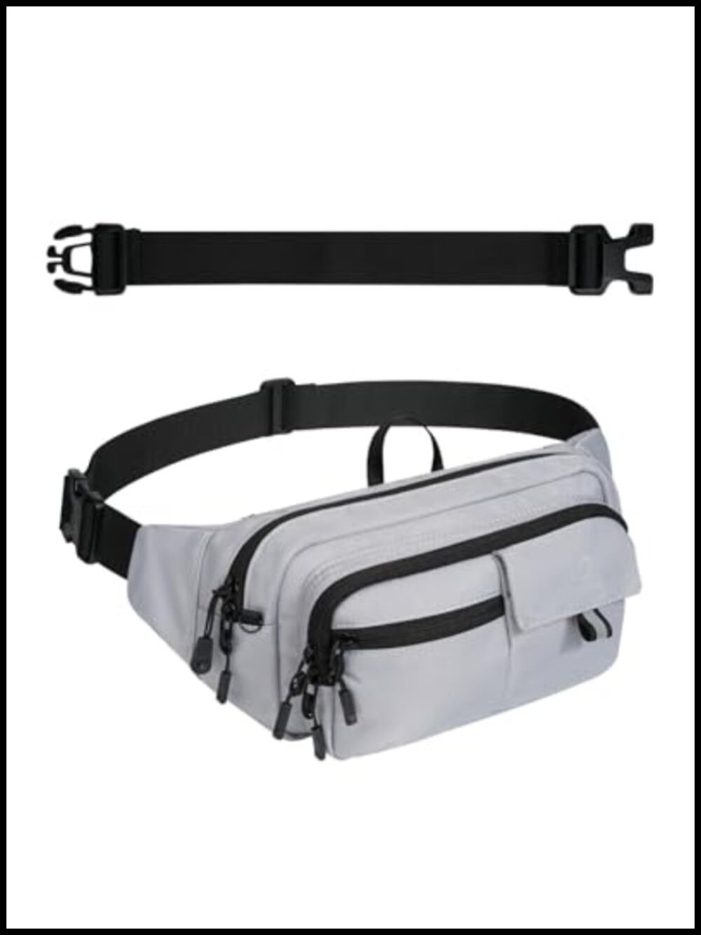 RFID Anti-Theft Fanny Pack Waist Bag 3L 9 Pockets Nylon Water-Resistant Hiking
